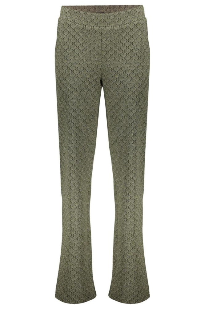 BROEK MET JACQUARD PRINT 51684 20 000530 GREEN/BLACK